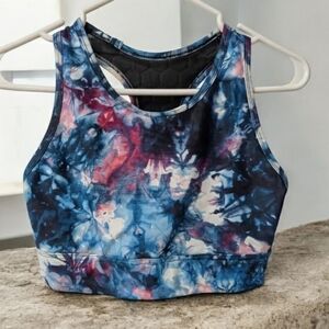 Daub + Design Mesh Back Sports Bra, Space Pattern